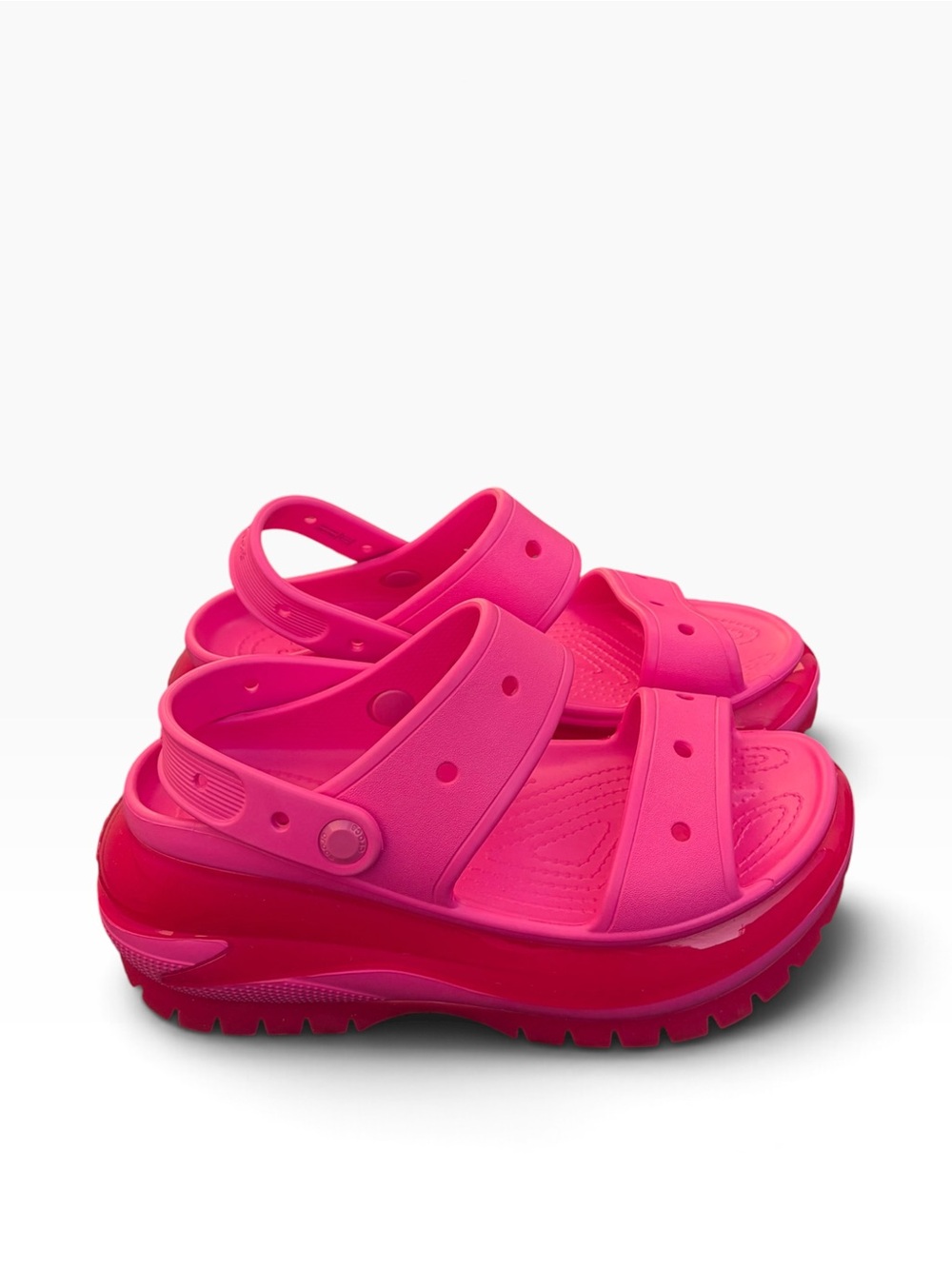 Crocs Classic Mega Crush Sandal - Juice Pink - Women's Size 8 (Like New)